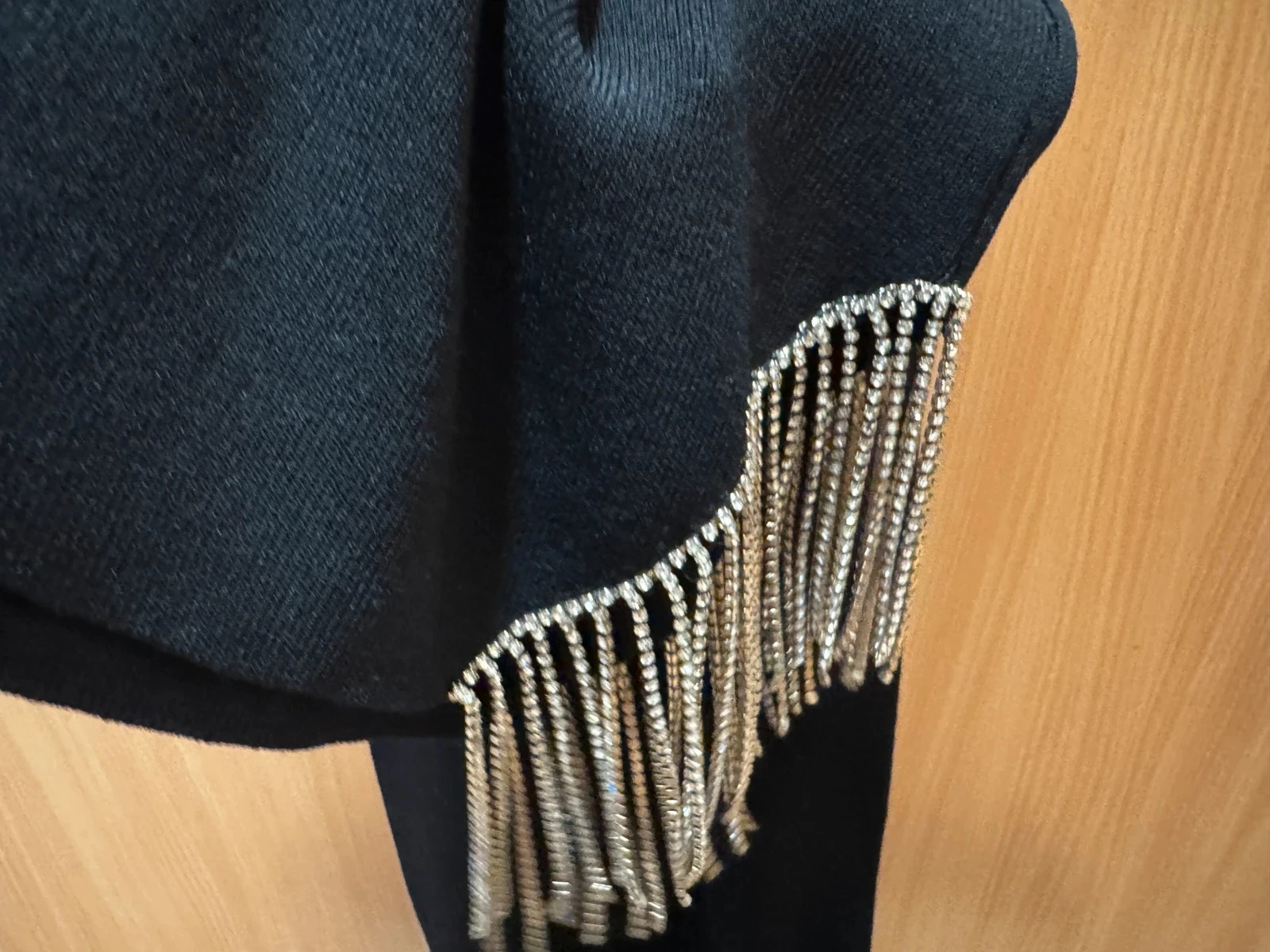 zwart Bershka feestjurk - strass franjes detail - maat m - NIEUW – photo 9